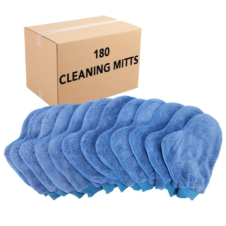 Monarch Brands Dusting Mitts - Microfiber - Blue, 180PK M920002-CS